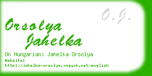 orsolya jahelka business card